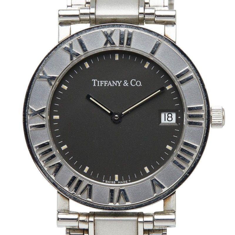 Tiffany & Co Atlas Watch Black Stainless Steel