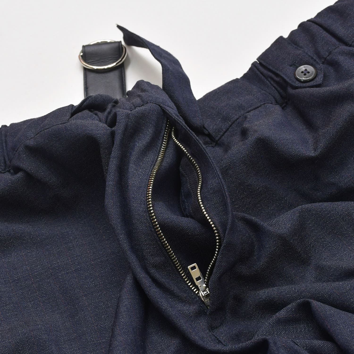 Louis Vuitton Trousers Shirred Haw Easy Pants Navy — view 8