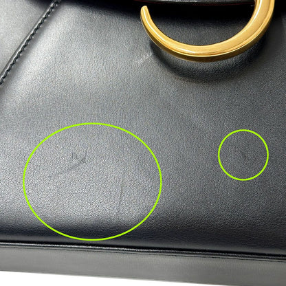 Cartier 2-Way Shoulder Bag Leather Panthère Black Handle Simple Adult — view 8