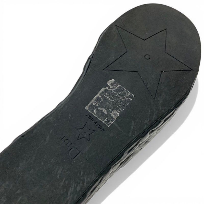 Dior Attitude Sandals Shoes Leather Black Gold Cannage Logo Wedge Sole — view 8