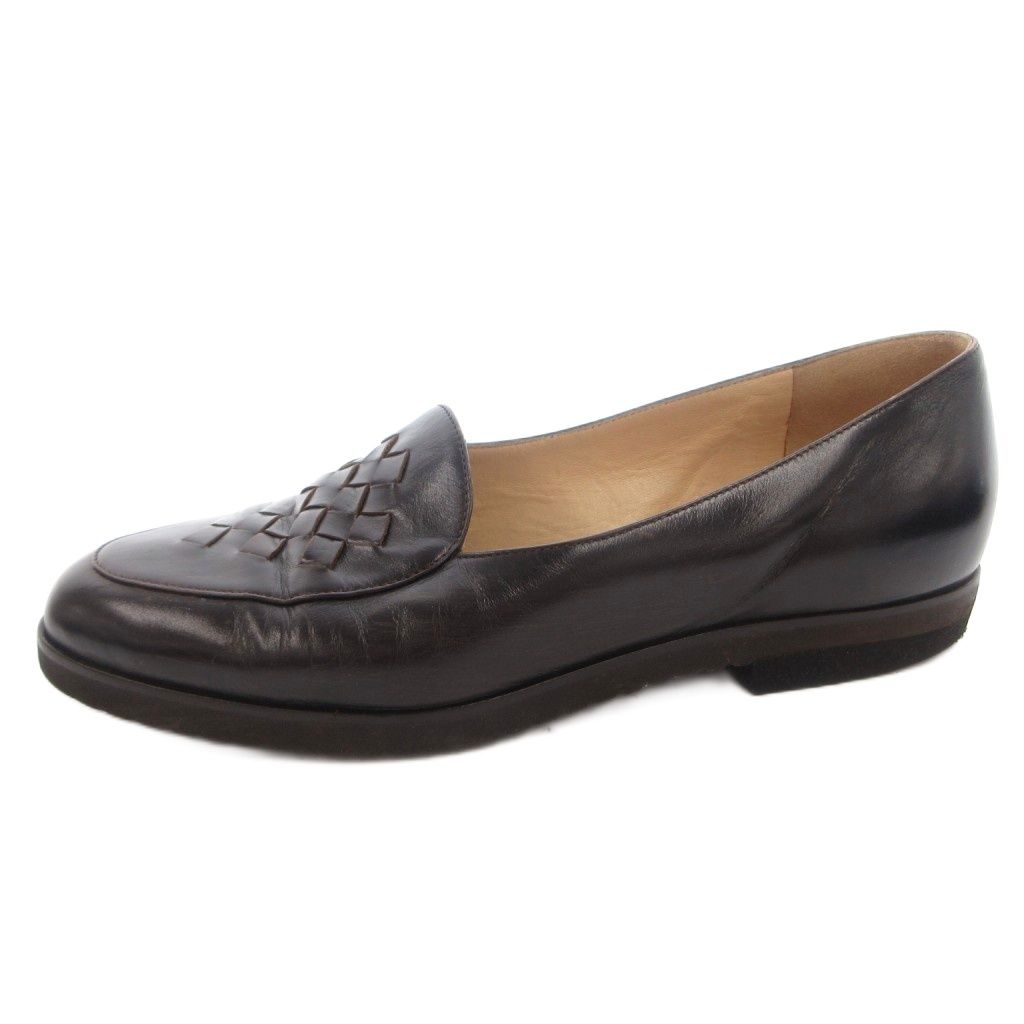 Bottega Veneta Loafers Slip on Intrecciato Leather Brown 35 — view 2
