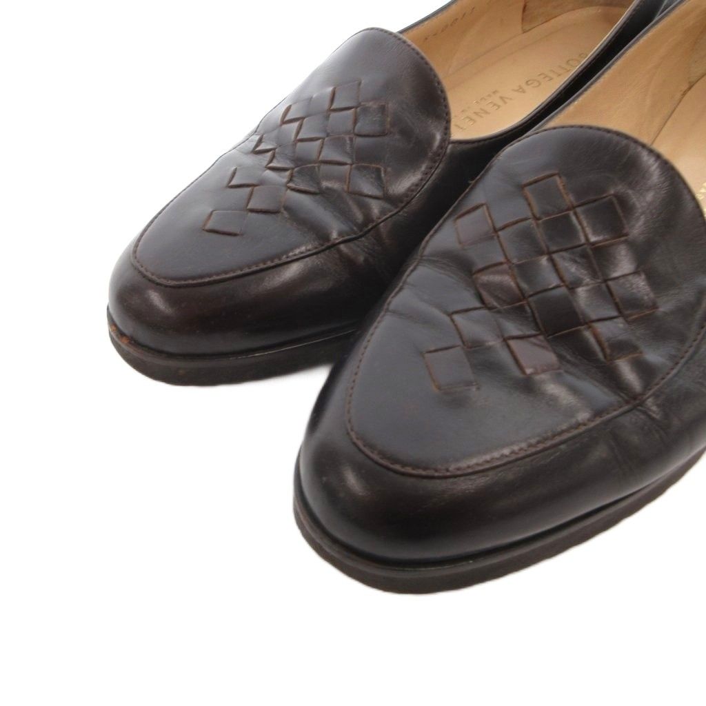 Bottega Veneta Loafers Slip on Intrecciato Leather Brown 35 — view 3