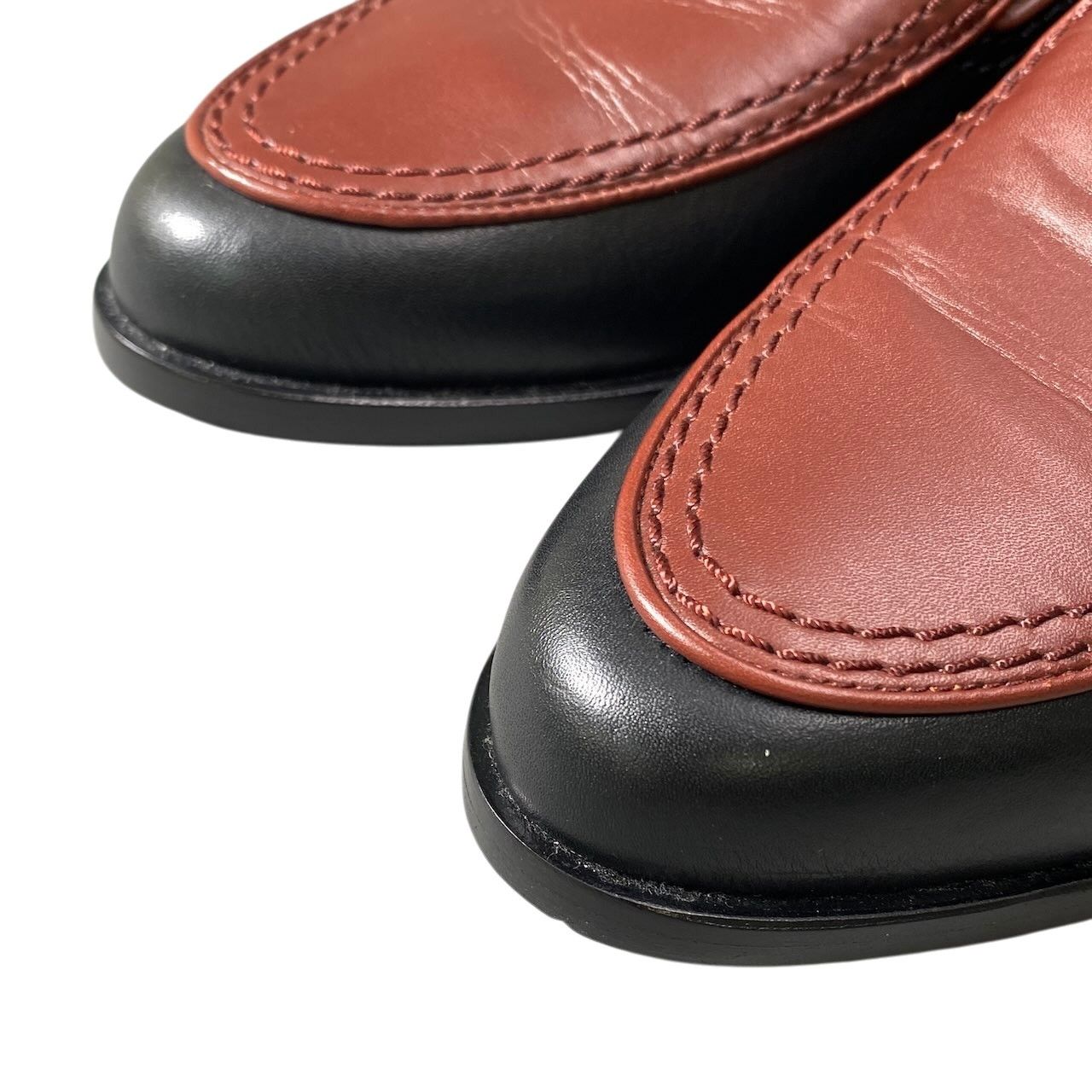 Chanel CC Logo Loafers c Brown Black Leather Female 36 — view 7