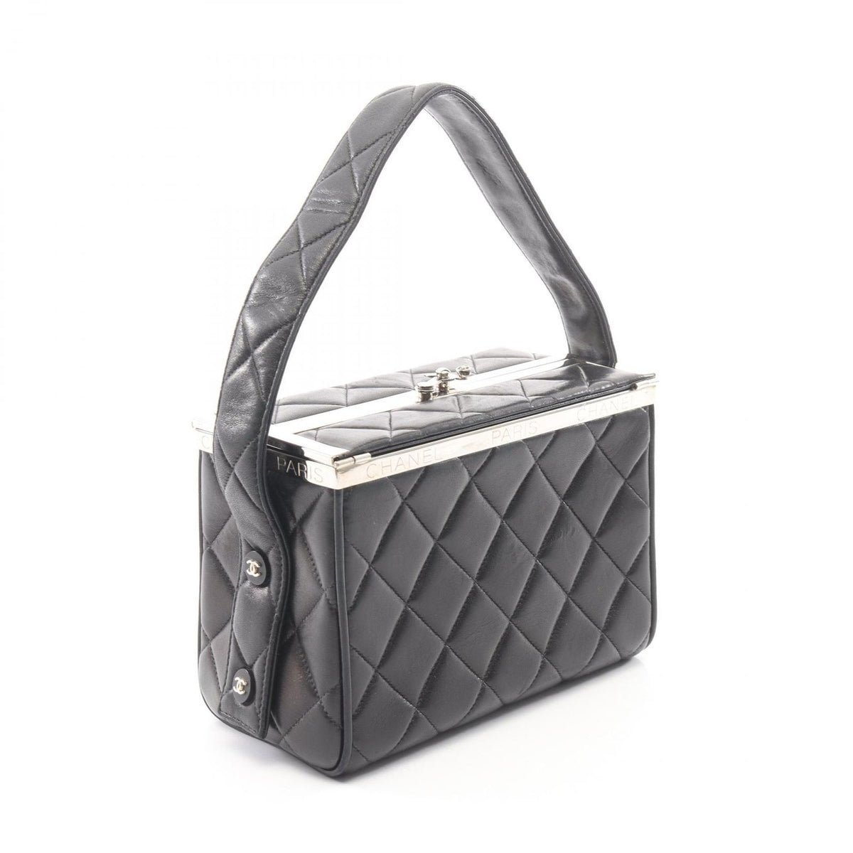 Chanel Handbag Quilted Black Lambskin — view 2