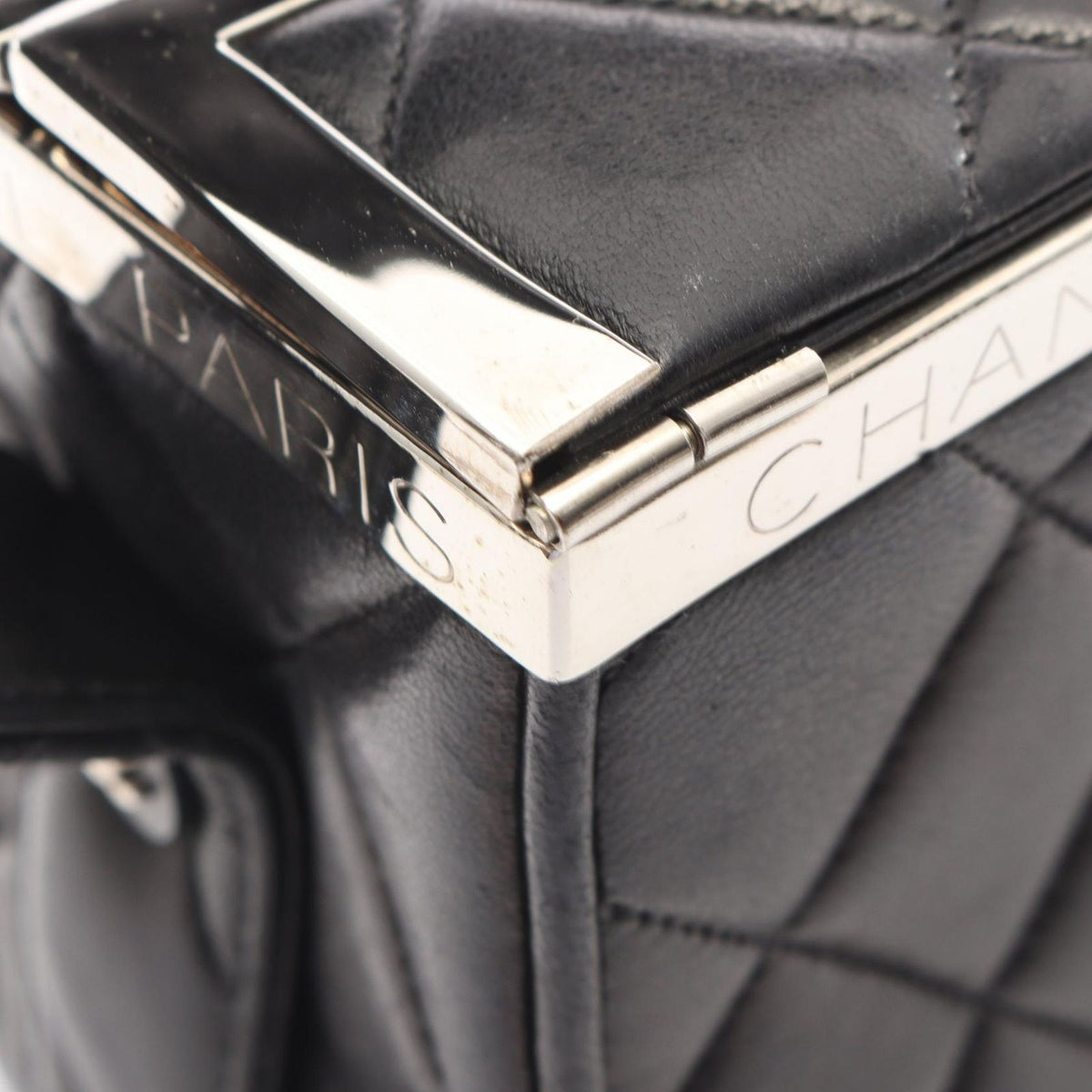 Chanel Handbag Quilted Black Lambskin — view 7