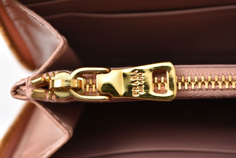 Prada Wallet Zip Around Pink Beige Rose Biju — view 5