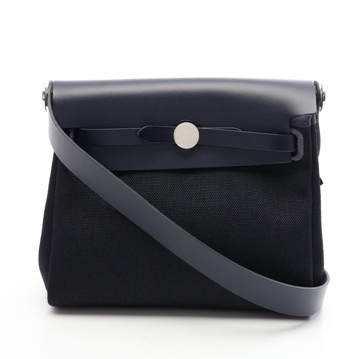 Hermes Shoulder Bag Herbag Zip Mini Blue New Black