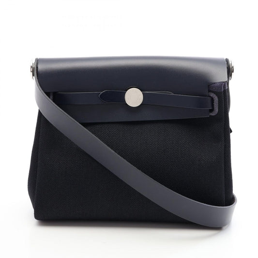 Hermes Shoulder Bag Herbag Zip Mini Blue New Black