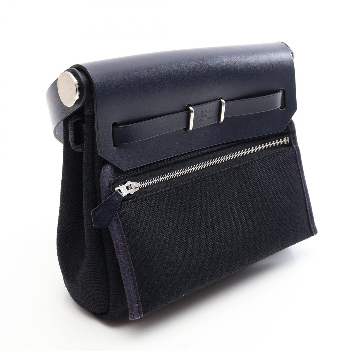 Hermes Shoulder Bag Herbag Zip Mini Blue New Black — view 2