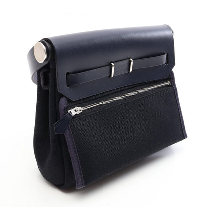 Hermes Shoulder Bag Herbag Zip Mini Blue New Black — view 2