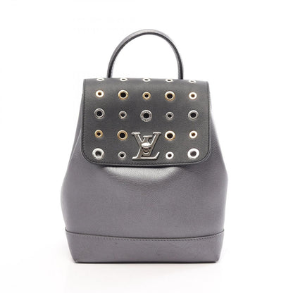 Louis Vuitton Backpack Lockme Metallic Gray Leather