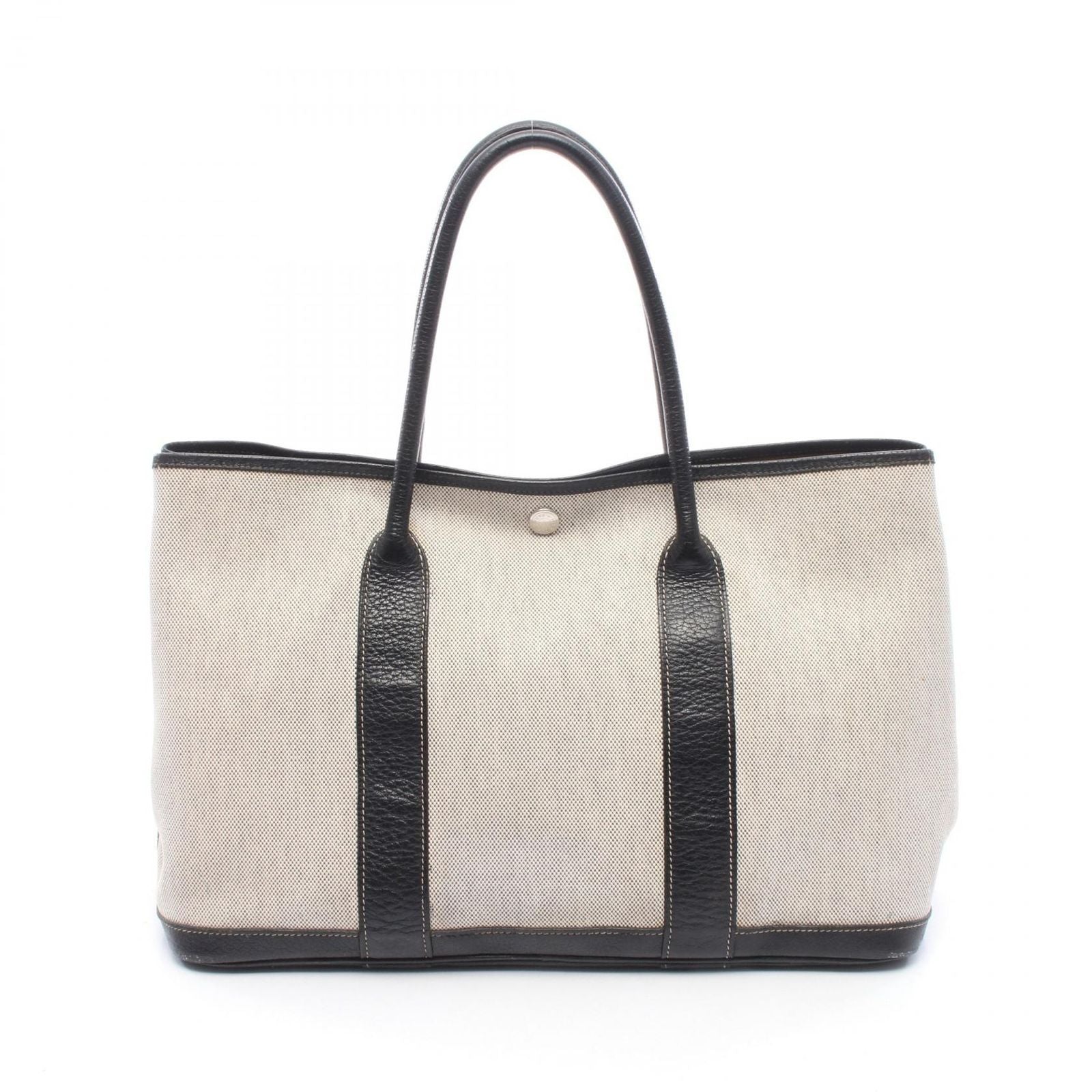 Hermes Tote Bag Garden Party PM Ecru Black