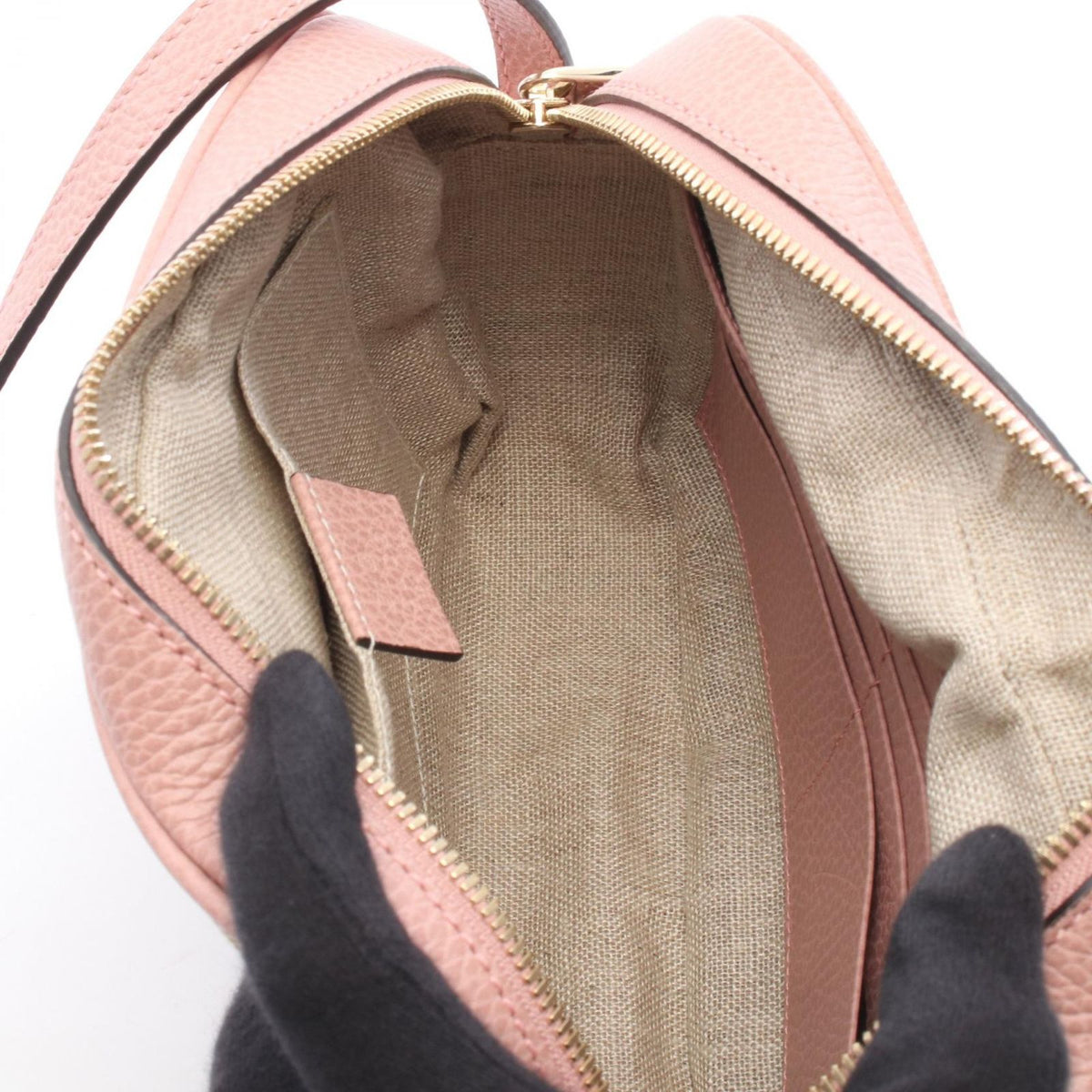 Gucci Shoulder Bag Bree GG Canvas Beige Pink — view 3
