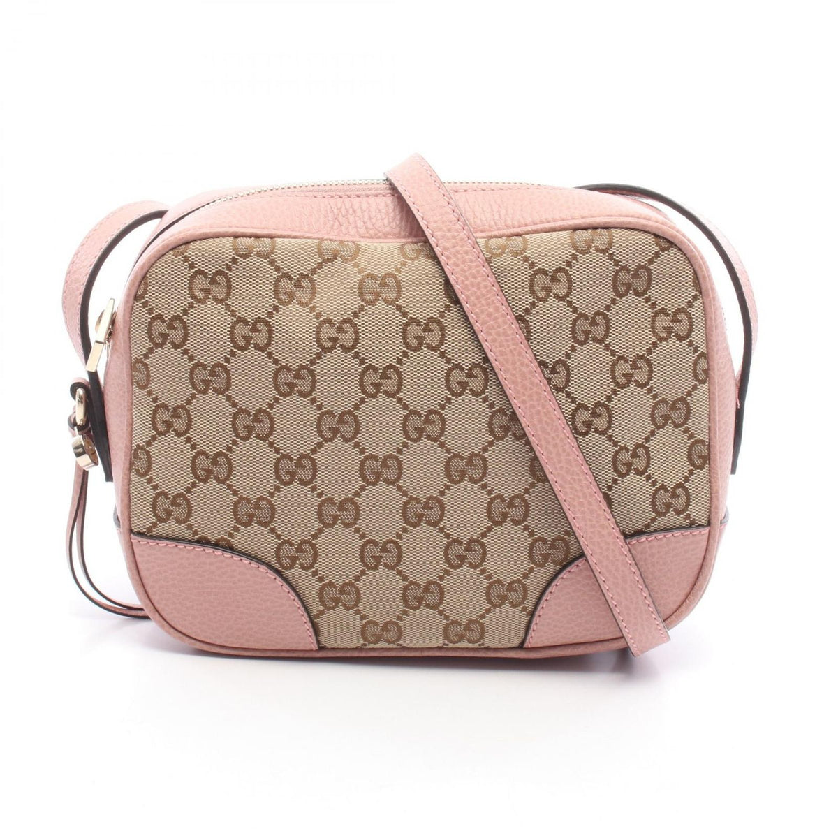 Gucci Shoulder Bag Bree GG Canvas Beige Pink