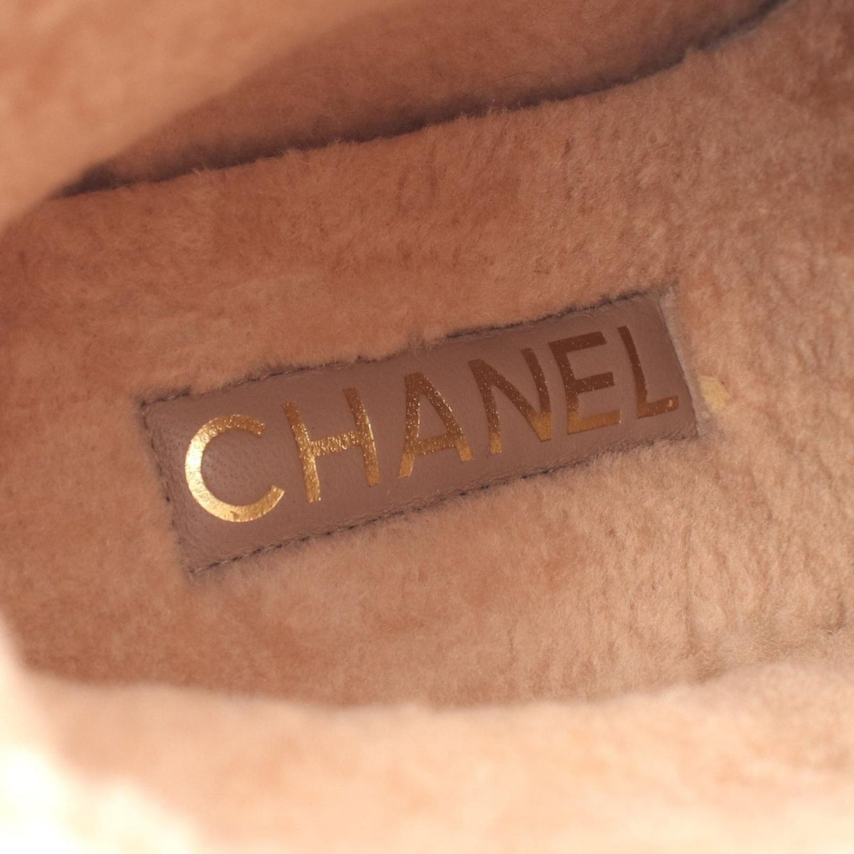 Chanel Boots CC Logo Lace Up Fleece Leather Suede — view 5