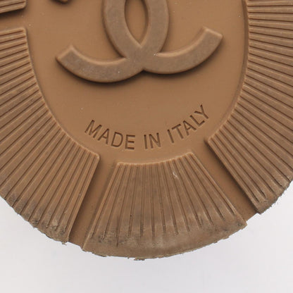 Chanel Boots CC Logo Lace Up Fleece Leather Suede — view 6