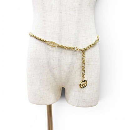 Gucci Vintage Interlocking G Chain Belt Gold 70 — view 2