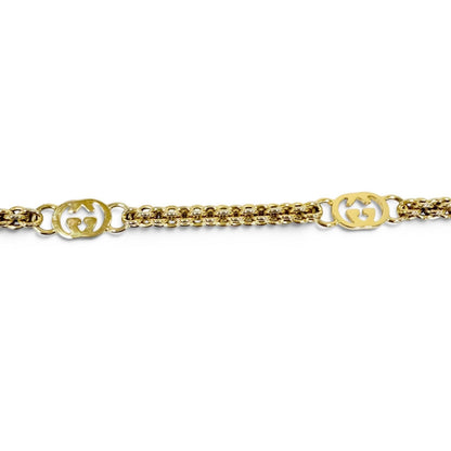 Gucci Vintage Interlocking G Chain Belt Gold 70 — view 5