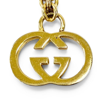 Gucci Vintage Interlocking G Chain Belt Gold 70 — view 8