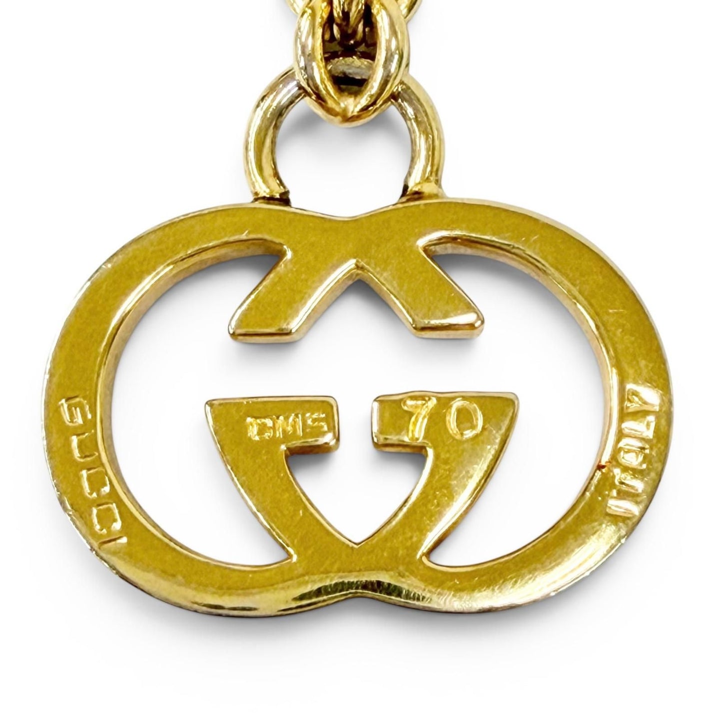 Gucci Vintage Interlocking G Chain Belt Gold 70 — view 7