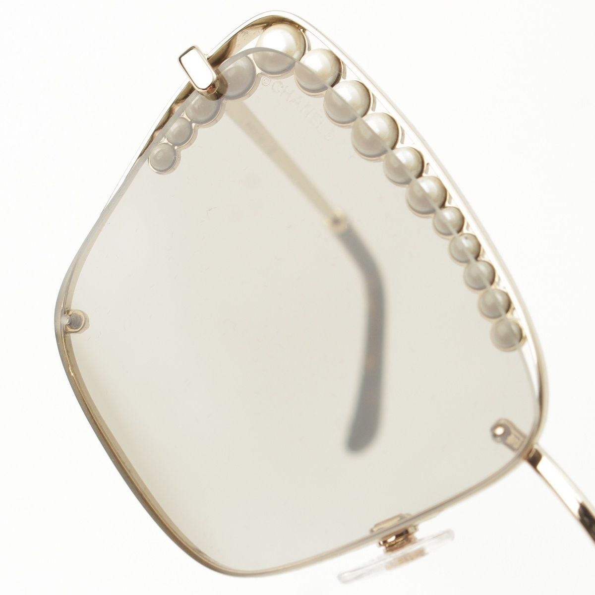 Chanel Pearl Sunglasses Eyewear 57 16 Brown — view 5