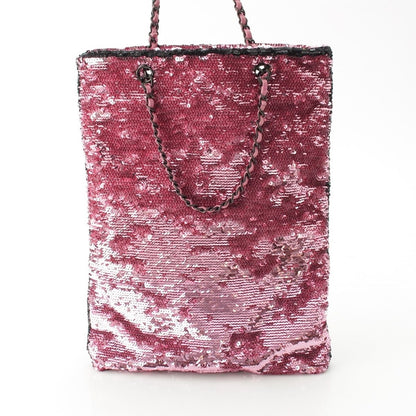 Chanel Sequin Logo 2-Way Shopping Tote Bag Pink — view 5