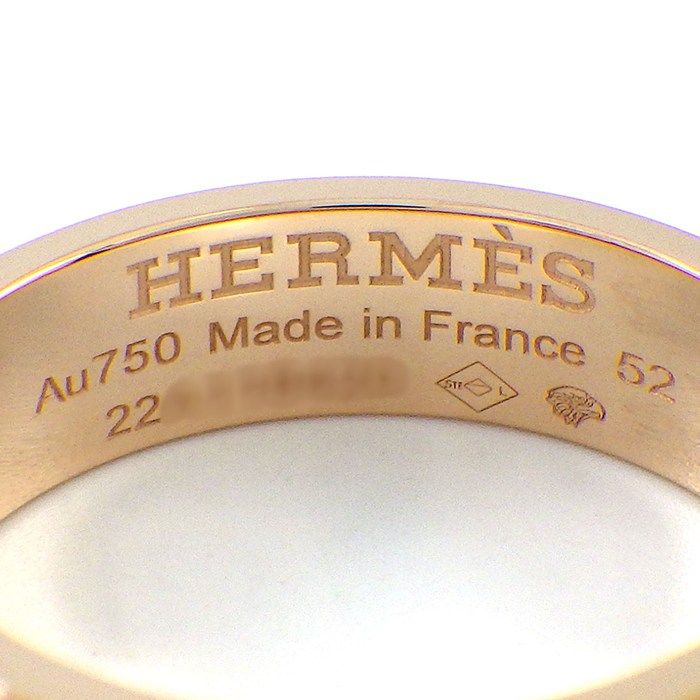 Hermes Ring Kelly PM Points Diamond Total 18K Pink Gold — view 3