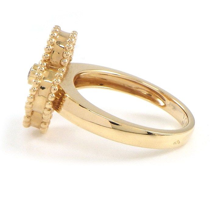 Van Cleef & Arpels Ring Vintage Alhambra Onyx Point Diamond 18K Yellow Gold — view 2