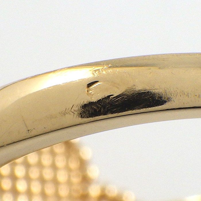 Van Cleef & Arpels Ring Vintage Alhambra Onyx Point Diamond 18K Yellow Gold — view 4