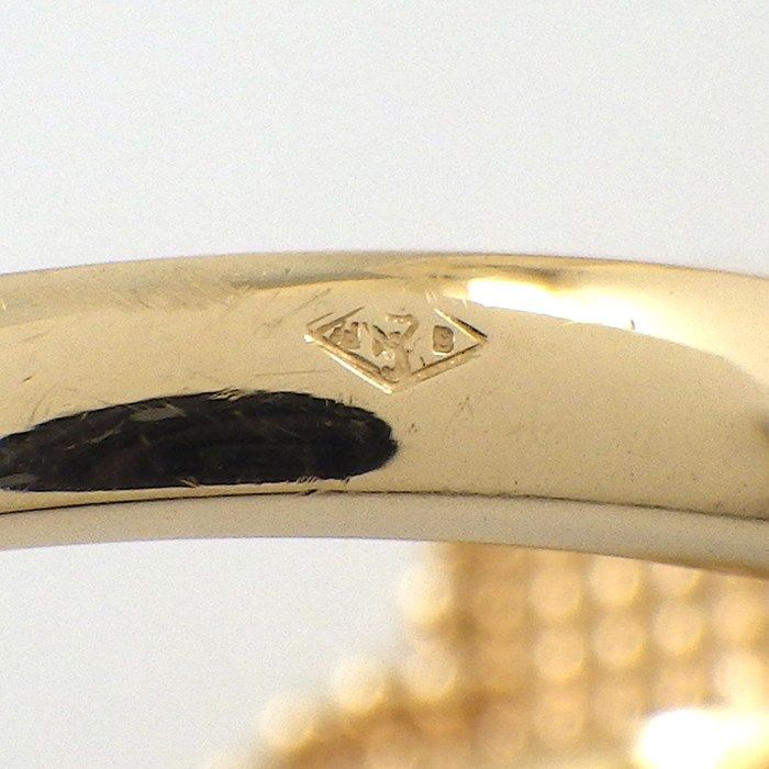 Van Cleef & Arpels Ring Vintage Alhambra Onyx Point Diamond 18K Yellow Gold — view 5