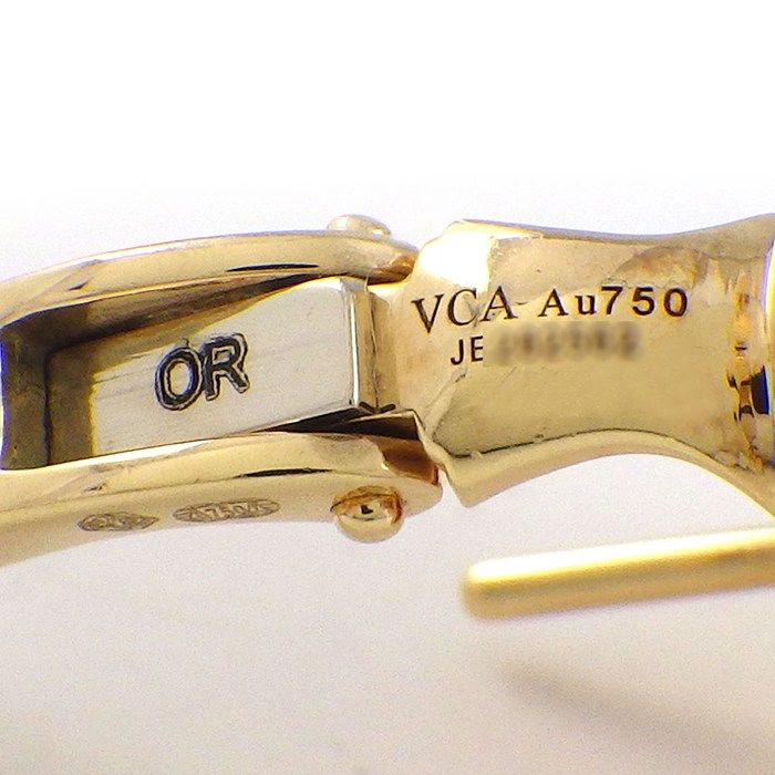 Van Cleef & Arpels Earrings Vintage Alhambra Carnelian 18K Yellow Gold — view 3