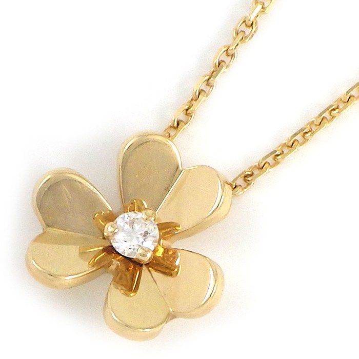 Van Cleef & Arpels Necklace Frivole Mini 1 Point Diamond 18K Yellow Gold