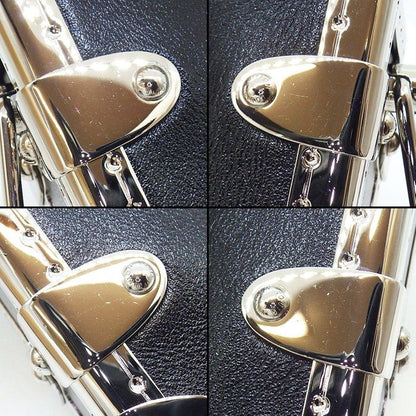 Louis Vuitton Shoulder Bag Slim Trunk Black Cuffleather Silver — view 8