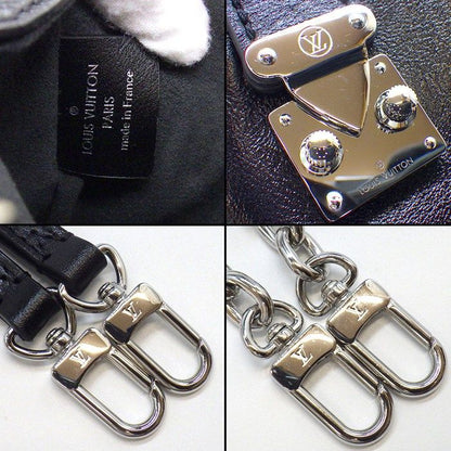 Louis Vuitton Shoulder Bag Slim Trunk Black Cuffleather Silver — view 6