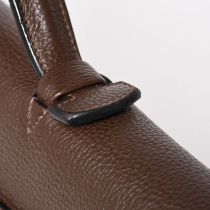 Hermes Sac a Depeche 41 Triple Leather le Business Bag Togo Chocolate Silver 4 — view 7