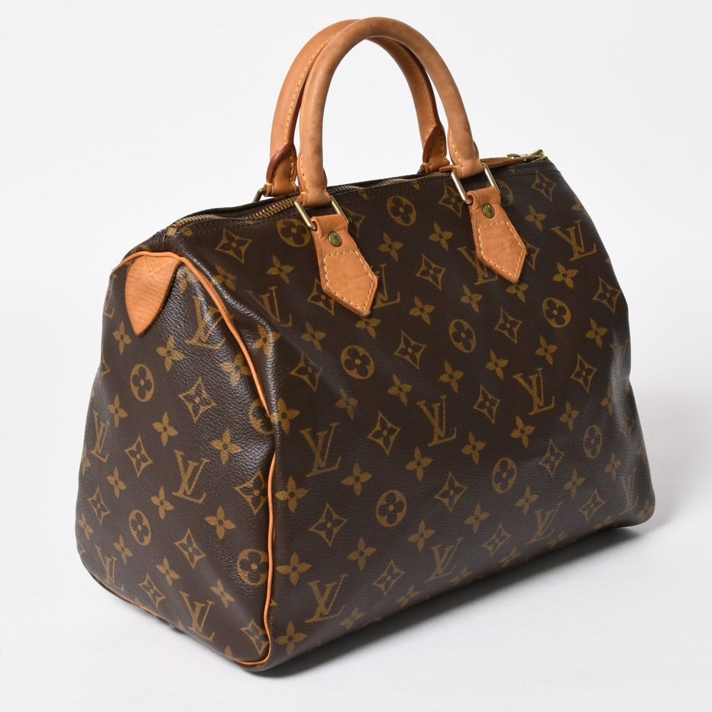 Louis Vuitton Speedy 30 Handbag Monogram Brown Gold — view 3
