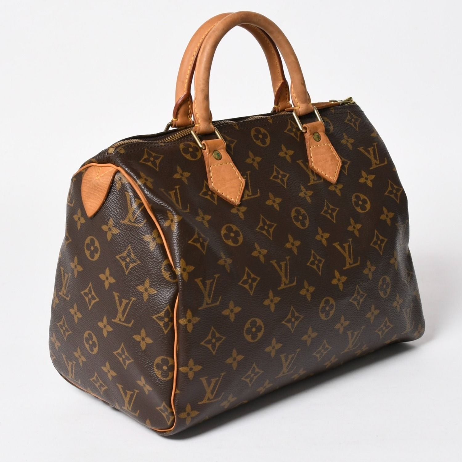 Louis Vuitton Speedy 30 Handbag Monogram Brown Gold — view 3