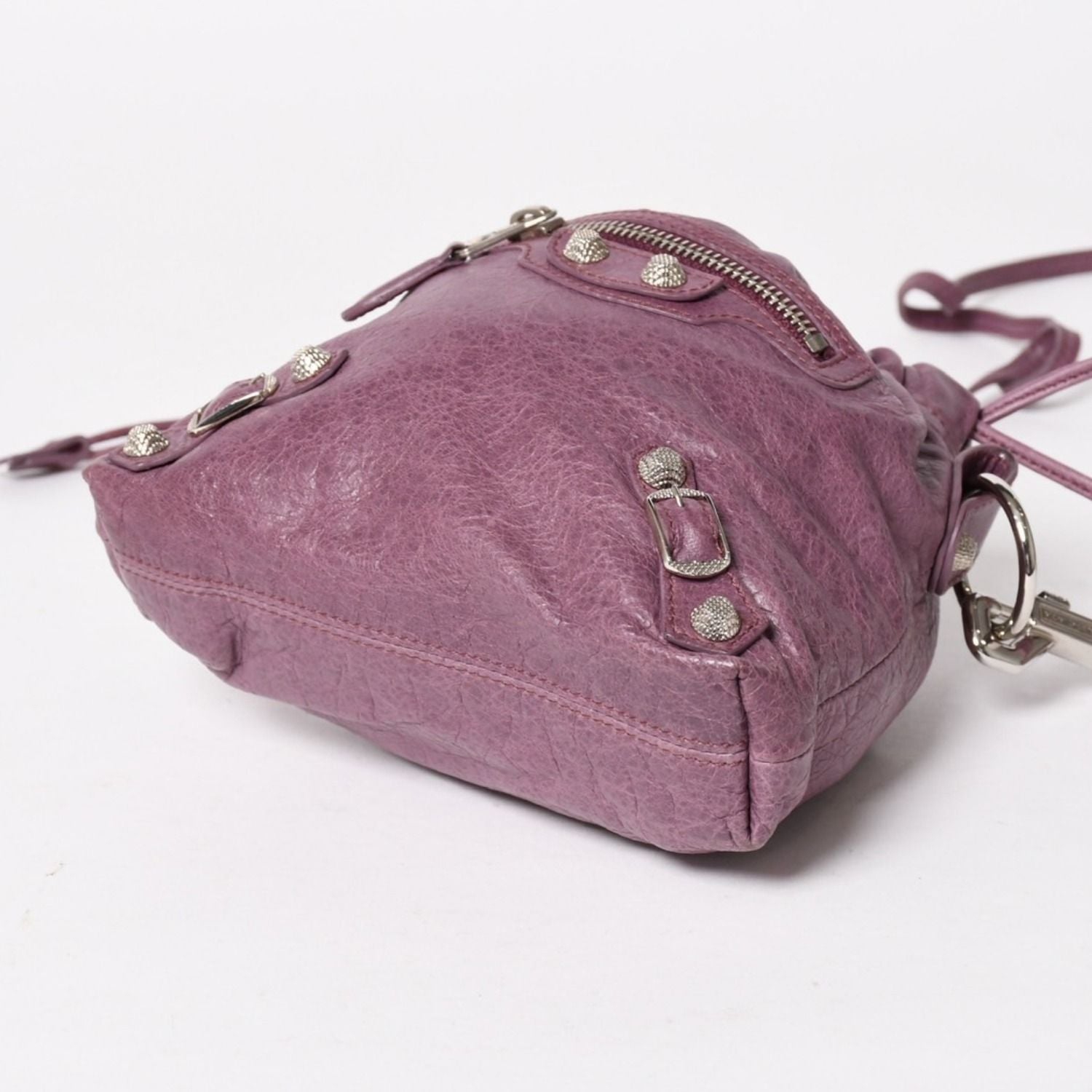 Balenciaga Shoulder Bag Pouch Purple Silver — view 8