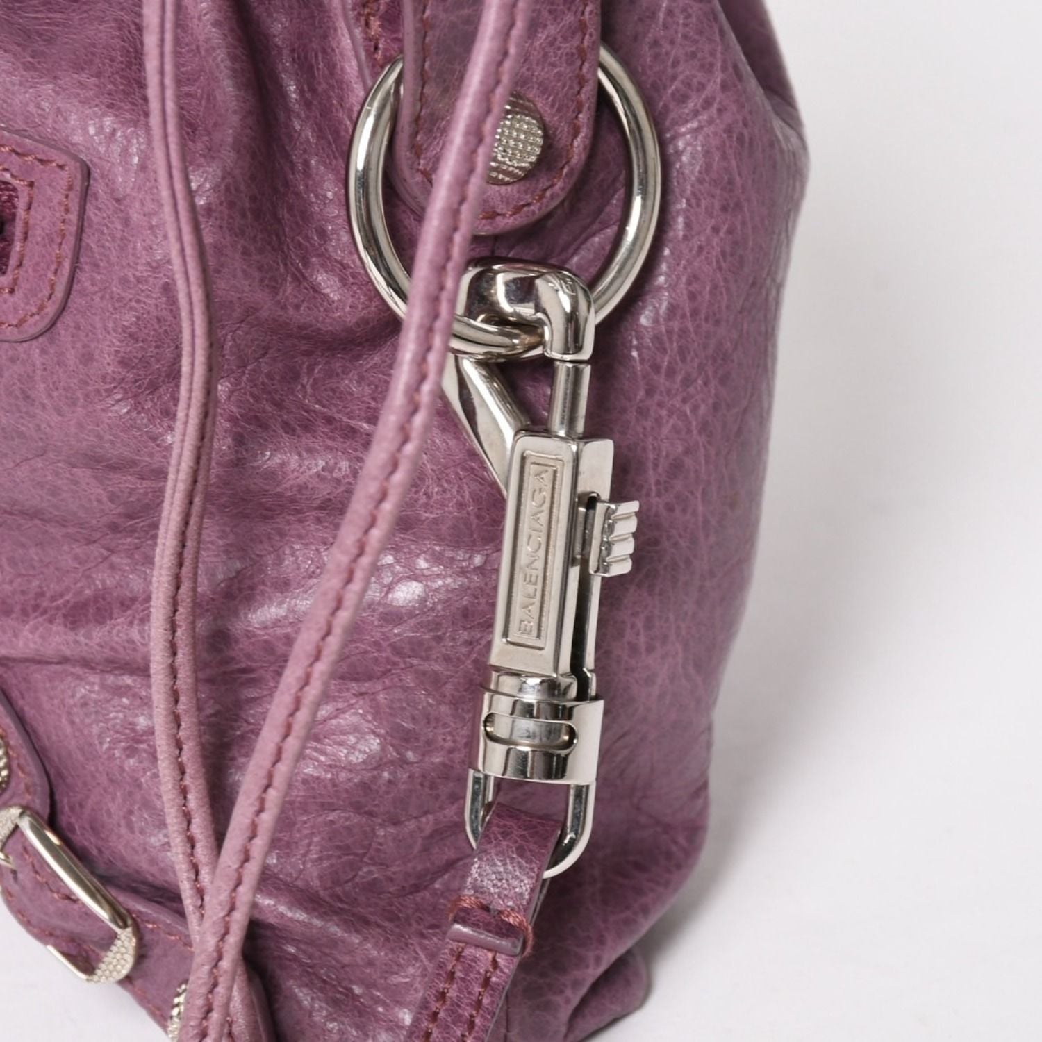 Balenciaga Shoulder Bag Pouch Purple Silver — view 5