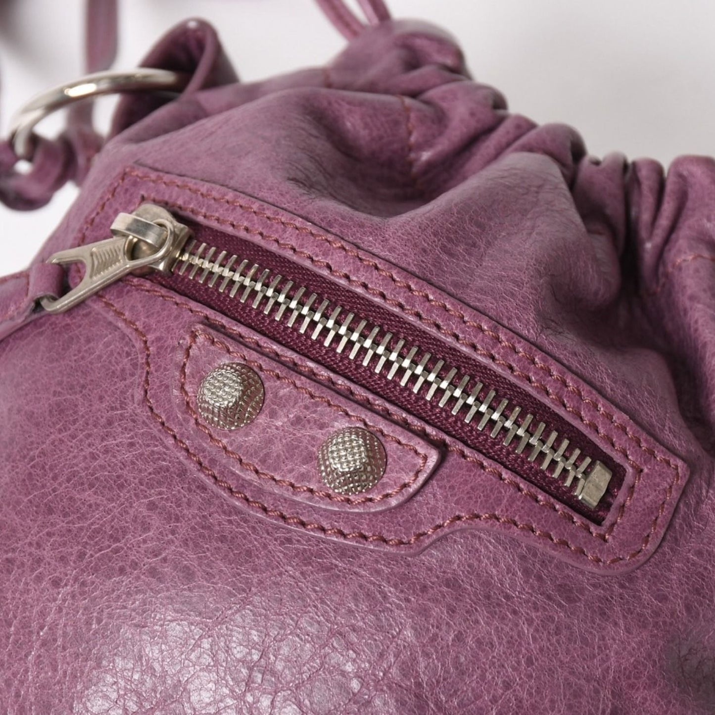 Balenciaga Shoulder Bag Pouch Purple Silver — view 6