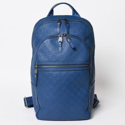 Louis Vuitton Michael Backpack Damier Infini Neptunia Blue Embossed Leather