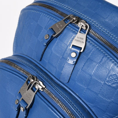 Louis Vuitton Michael Backpack Damier Infini Neptunia Blue Embossed Leather — view 6