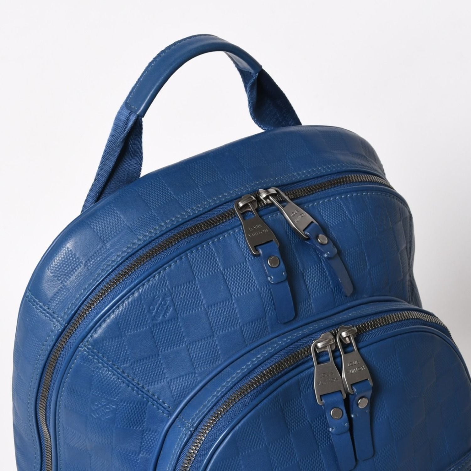 Louis Vuitton Michael Backpack Damier Infini Neptunia Blue Embossed Leather — view 5