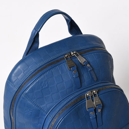 Louis Vuitton Michael Backpack Damier Infini Neptunia Blue Embossed Leather — view 5