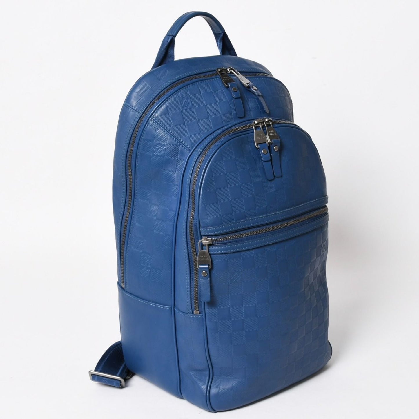 Louis Vuitton Michael Backpack Damier Infini Neptunia Blue Embossed Leather — view 3