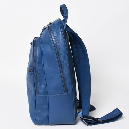 Louis Vuitton Michael Backpack Damier Infini Neptunia Blue Embossed Leather — view 4