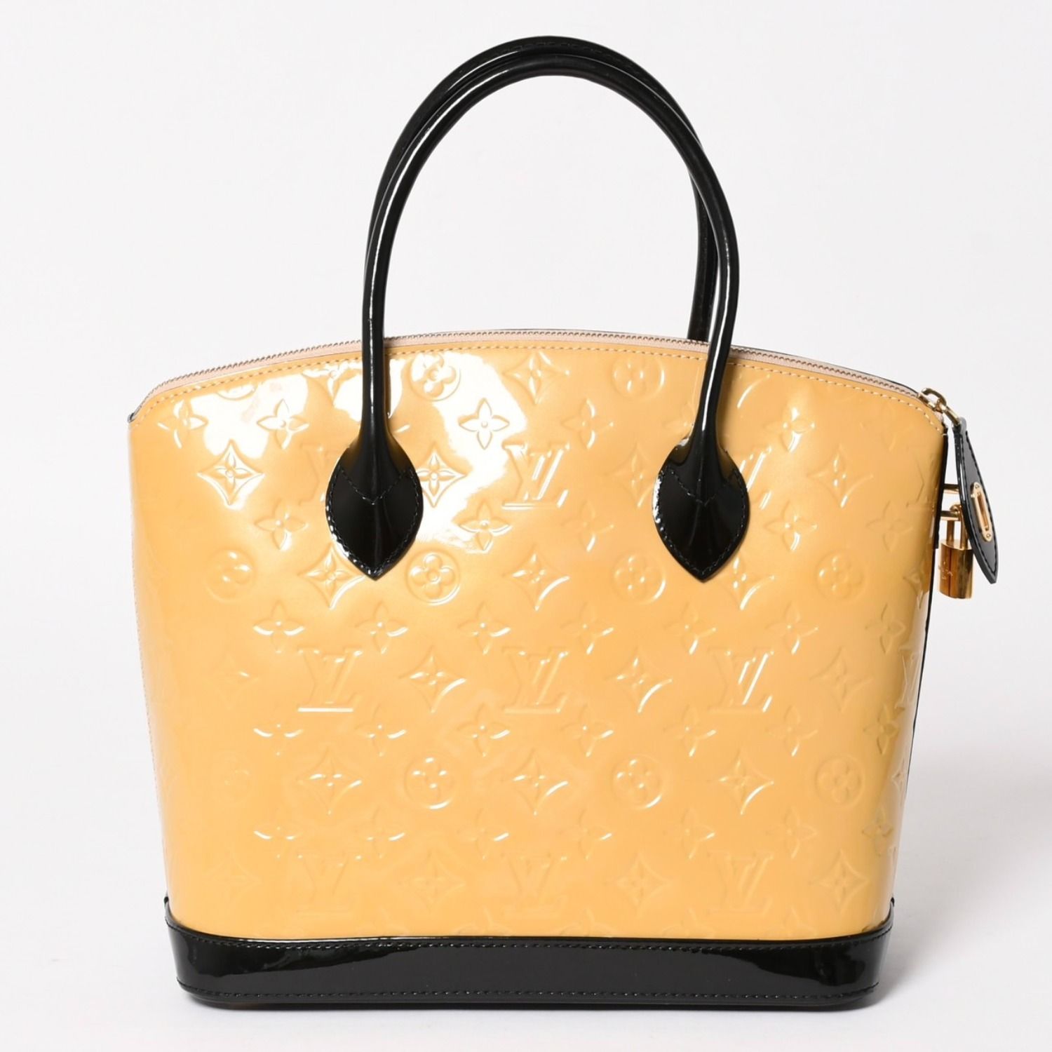 Louis Vuitton PM Handbag Monogram Vernis Yellow Black Gold 4 — view 2