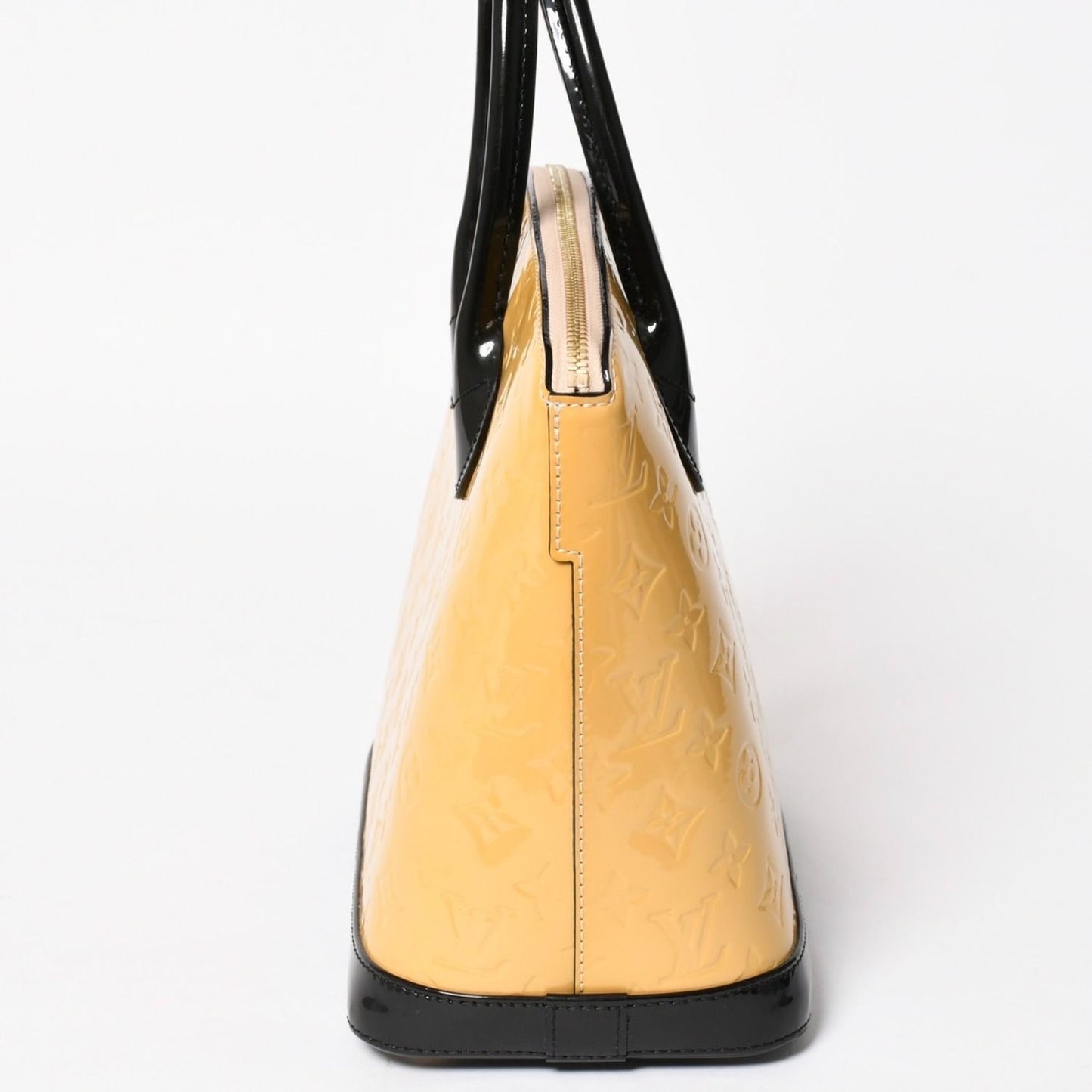 Louis Vuitton PM Handbag Monogram Vernis Yellow Black Gold 4 — view 4