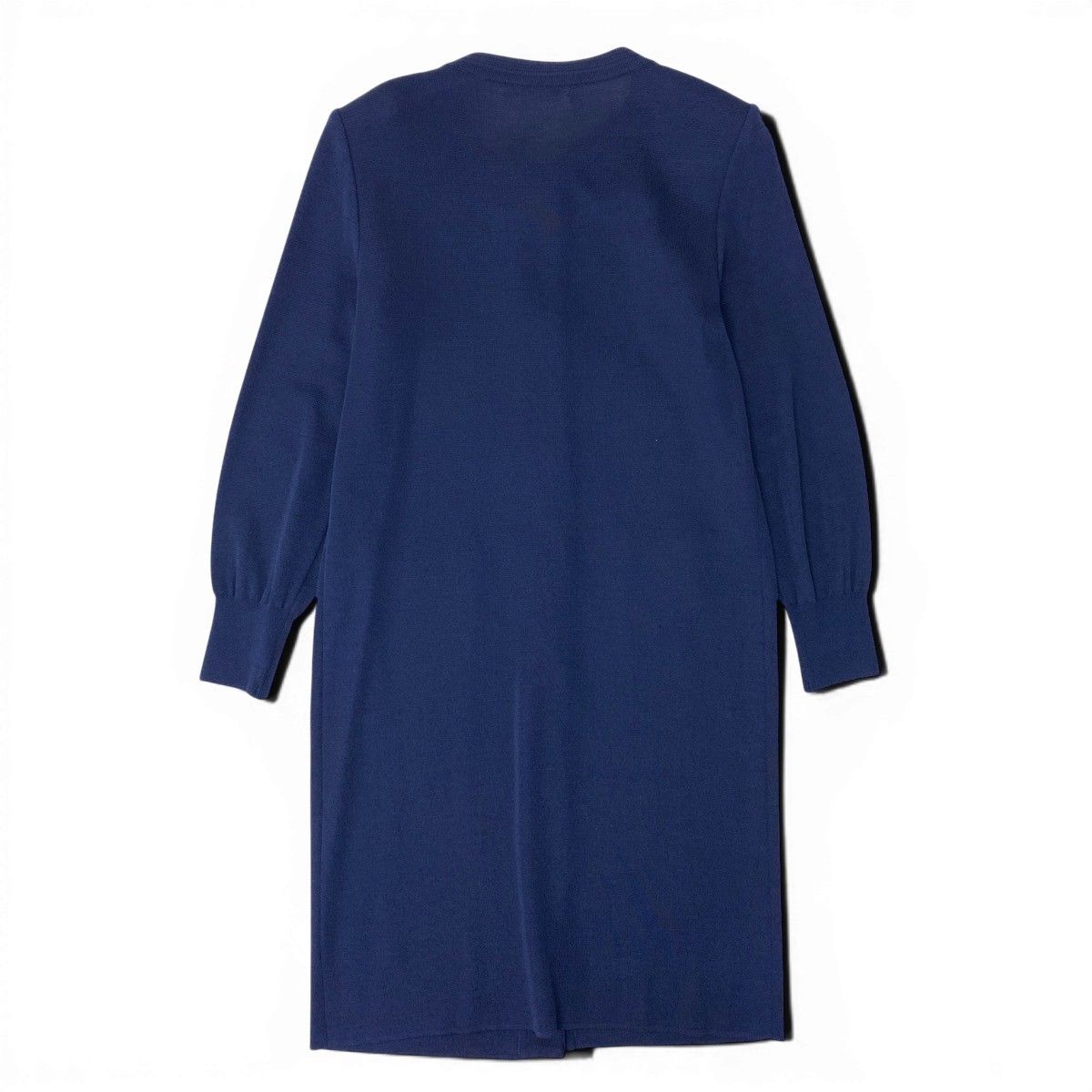Saint Laurent Knit Coat Long Cardigan Gold Button M Navy — view 3