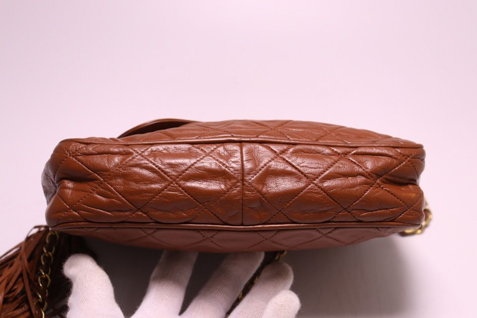 Chanel 0 Quilted Lambskin Chain Shoulder Bag — view 3